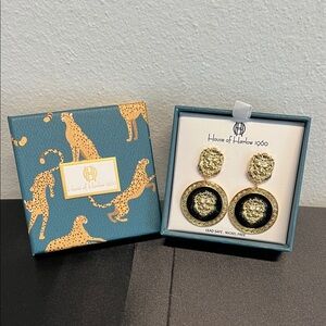 House of Harlow 1960 | Vintage Lion Art Deco Earrings ✨